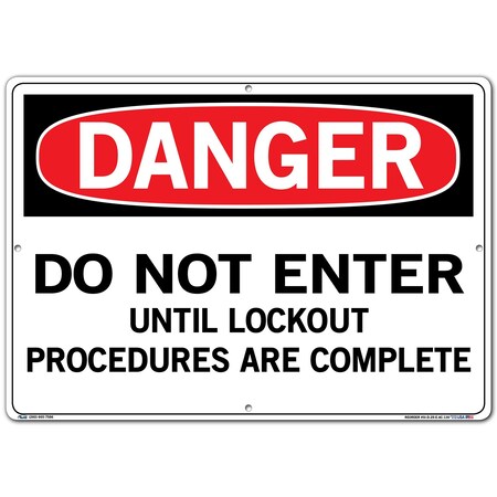 Vestil Aluminum Composite Sign, 14-1/2" Height, 20-1/2" Width, Aluminum Composite, Rectangle, English SI-D-29-E-AC-130